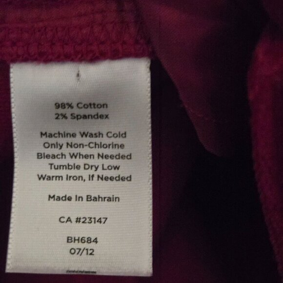 Talbots Signature Cherry Red Velveteen Straight Leg Pants Size 10p - Picture 8 of 8